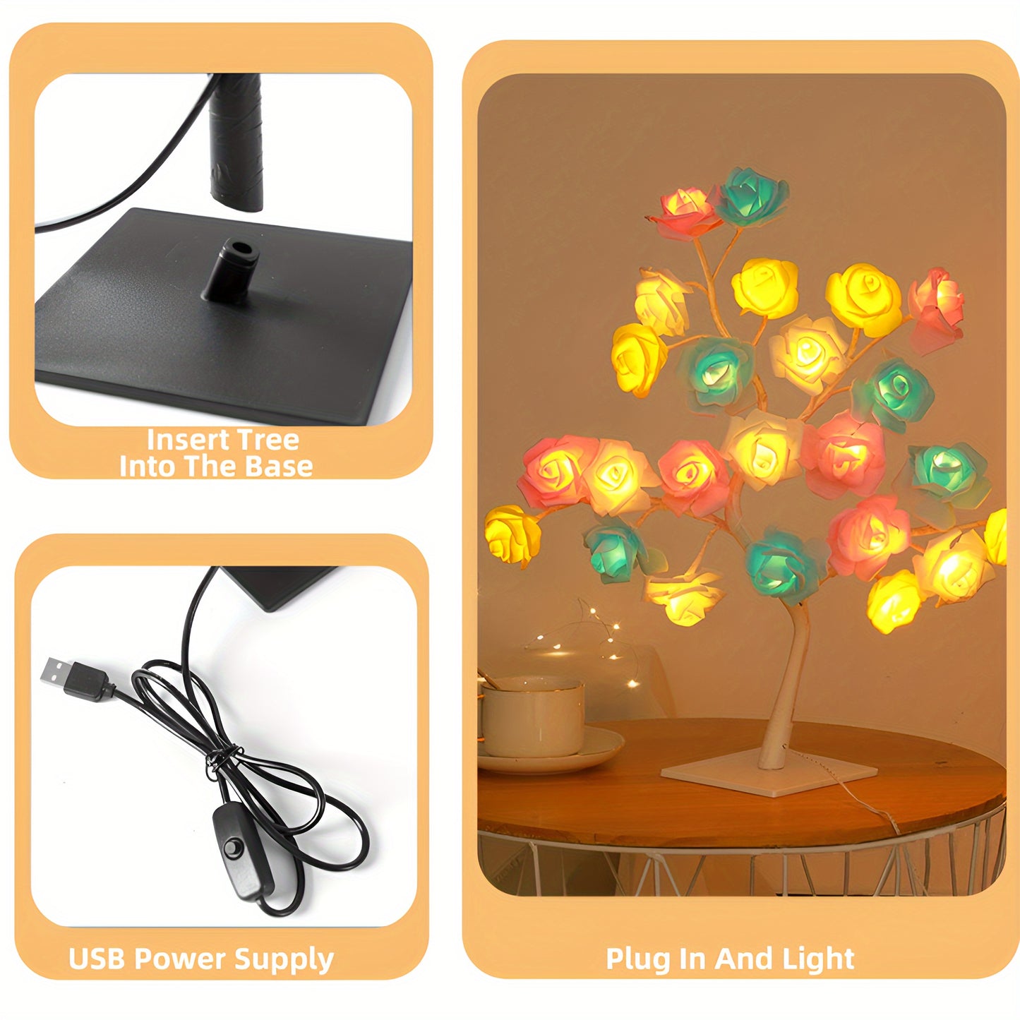 Floral Night Led Lamp