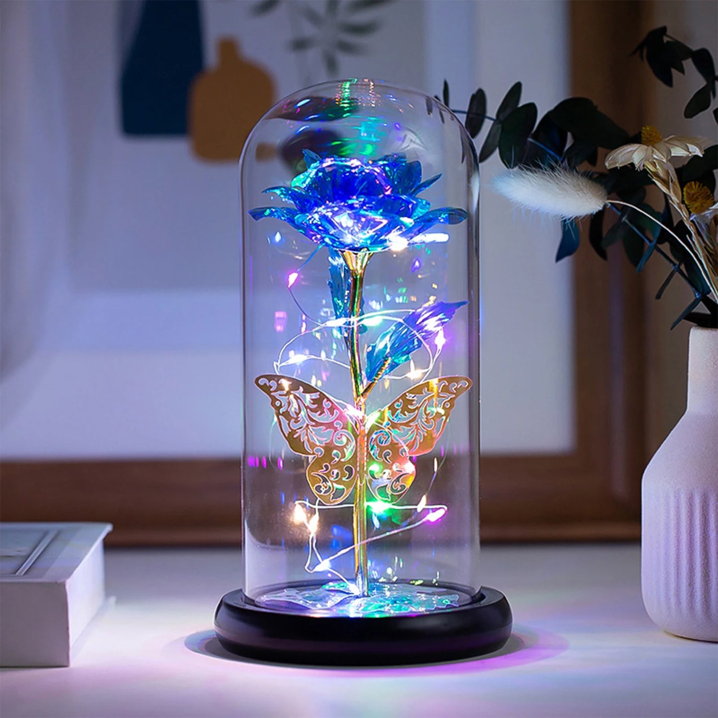 Eternal Galaxy Rose with Led Lights